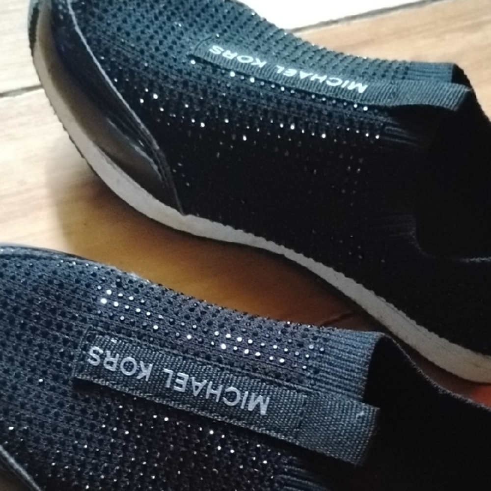 Michael Kors Black Slip On Sneakers with Sleek Design - Picture 3 of 5
